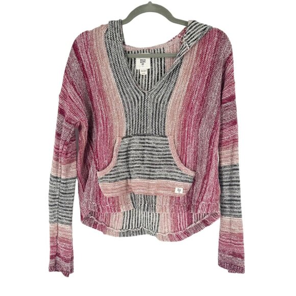 Billabong Tops - Billabong Baja Beach Knit Striped Hoodie Sweatshirt
